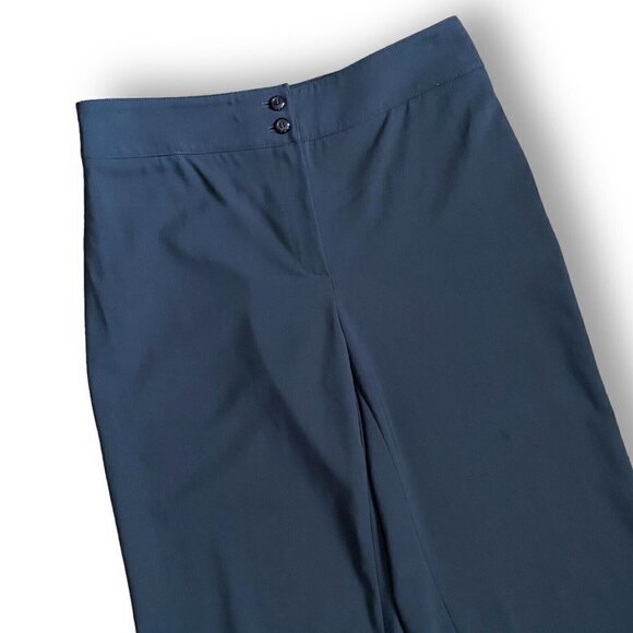 Armani Collezioni Womens Dress Pants Sz 10 Dark Gray Wool Straight Leg Trouser - Picture 2 of 7